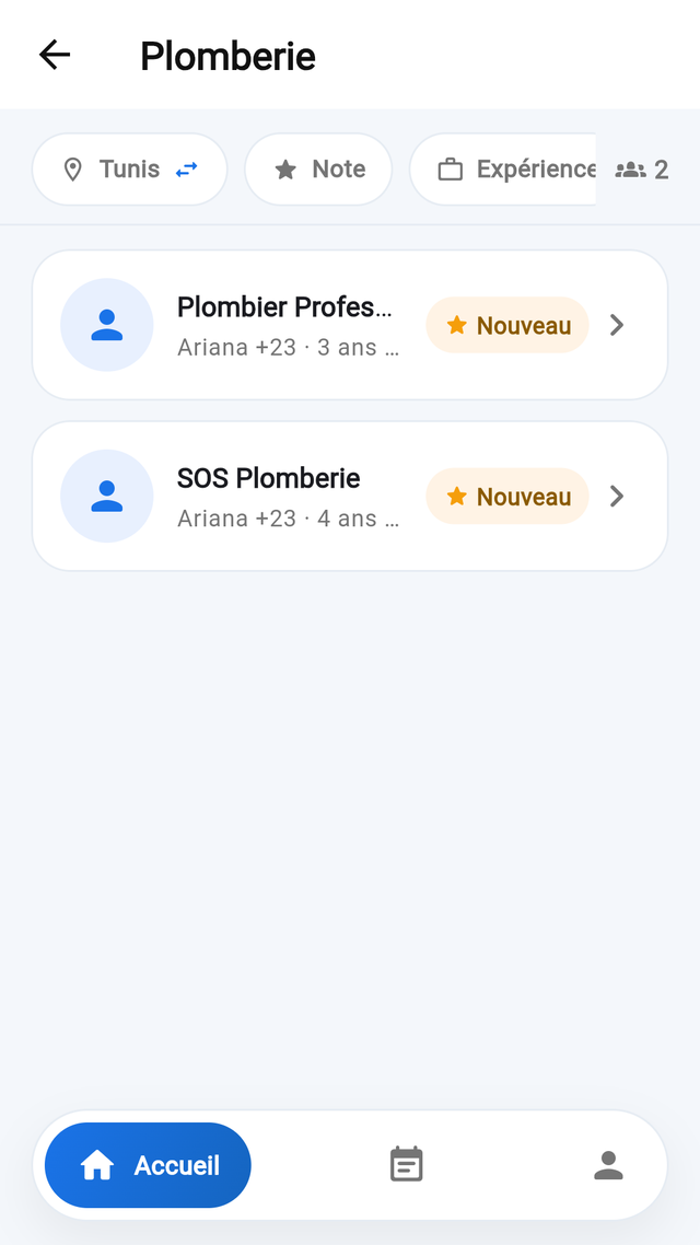 Liste des prestataires par ville